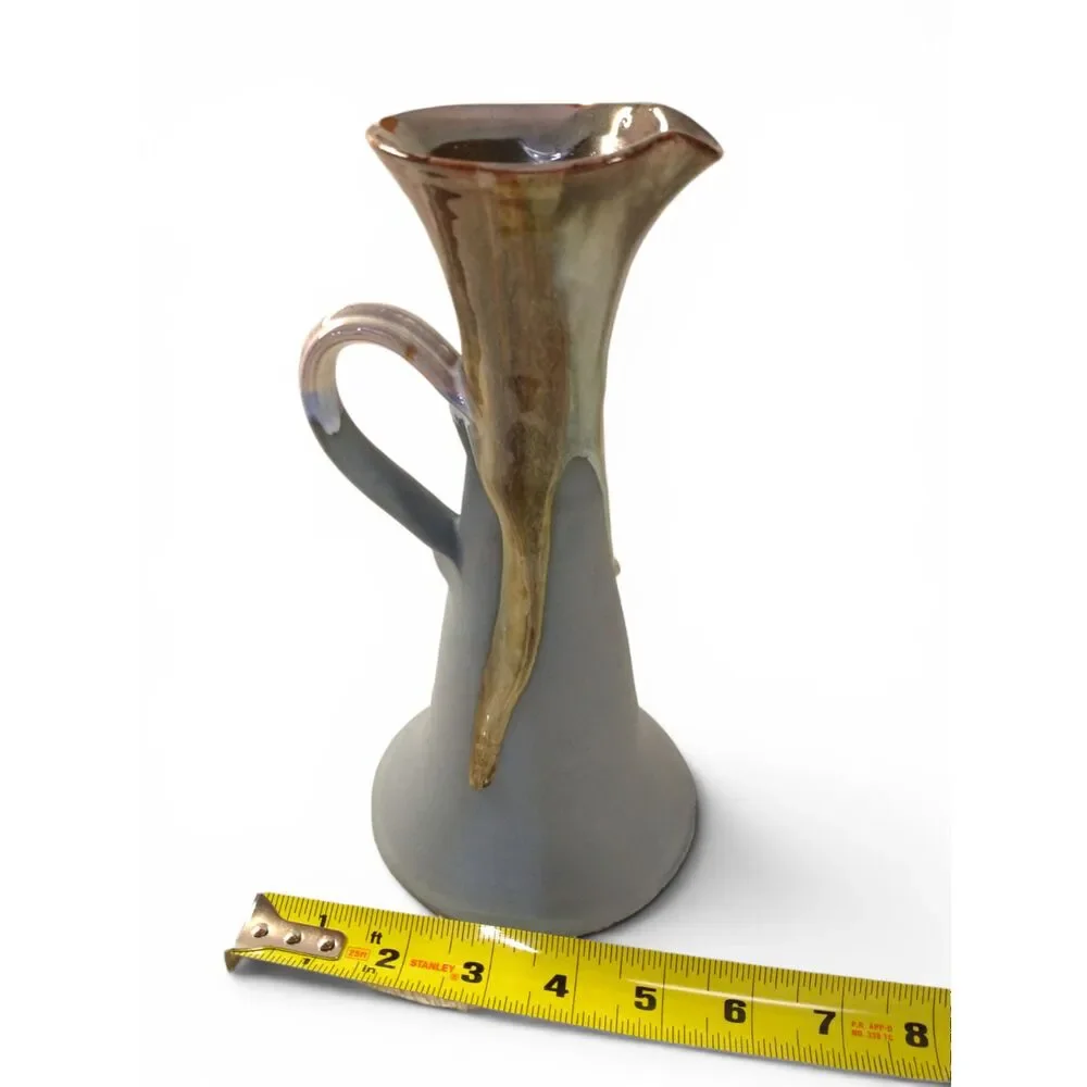 Signed Studio Pottery Pitcher Ewer Vase Rosa Reland? 10